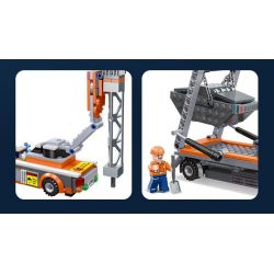 JIESTAR 51028 non  XE BEN LẬT PHÍA SAU bộ đồ chơi xếp lắp ráp ghép mô hình City CITY GLOBAL Thành Phố 267 khối