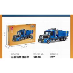 JIESTAR 51028 non  XE BEN LẬT PHÍA SAU bộ đồ chơi xếp lắp ráp ghép mô hình City CITY GLOBAL Thành Phố 267 khối