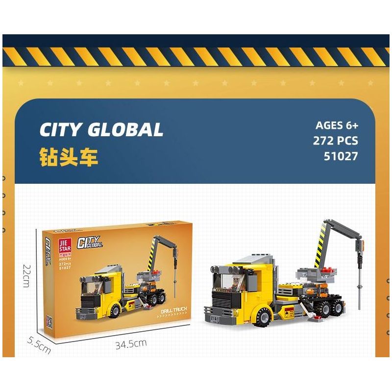 JIESTAR 51030 non  TÀU VẬN CHUYỂN bộ đồ chơi xếp lắp ráp ghép mô hình City CITY GLOBAL Thành Phố 267 khối