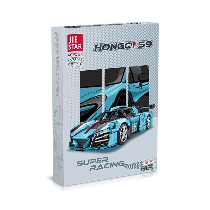 JIESTAR 58108 non  XE THỂ THAO HONGQI S9 tỷ lệ 1:14 bộ đồ chơi xếp lắp ráp ghép mô hình  Kỹ Thuật Công Nghệ Cao Mô Hình Phương Tiện 1626 khối