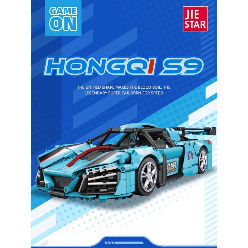 JIESTAR 58108 non  XE THỂ THAO HONGQI S9 tỷ lệ 1:14 bộ đồ chơi xếp lắp ráp ghép mô hình  Kỹ Thuật Công Nghệ Cao Mô Hình Phương Tiện 1626 khối