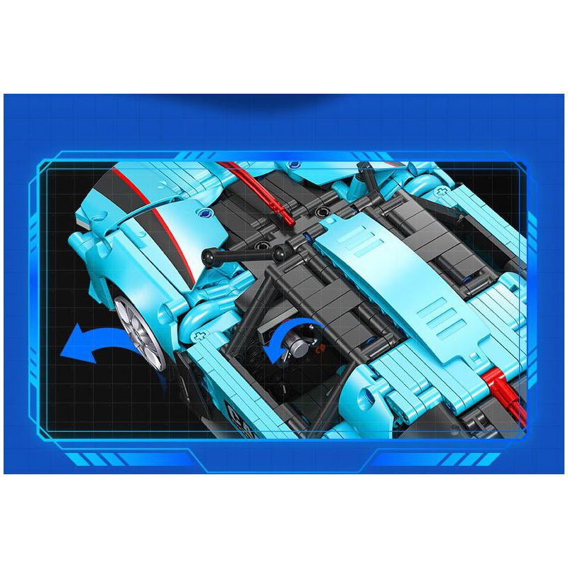 JIESTAR 58108 non  XE THỂ THAO HONGQI S9 tỷ lệ 1:14 bộ đồ chơi xếp lắp ráp ghép mô hình  Kỹ Thuật Công Nghệ Cao Mô Hình Phương Tiện 1626 khối