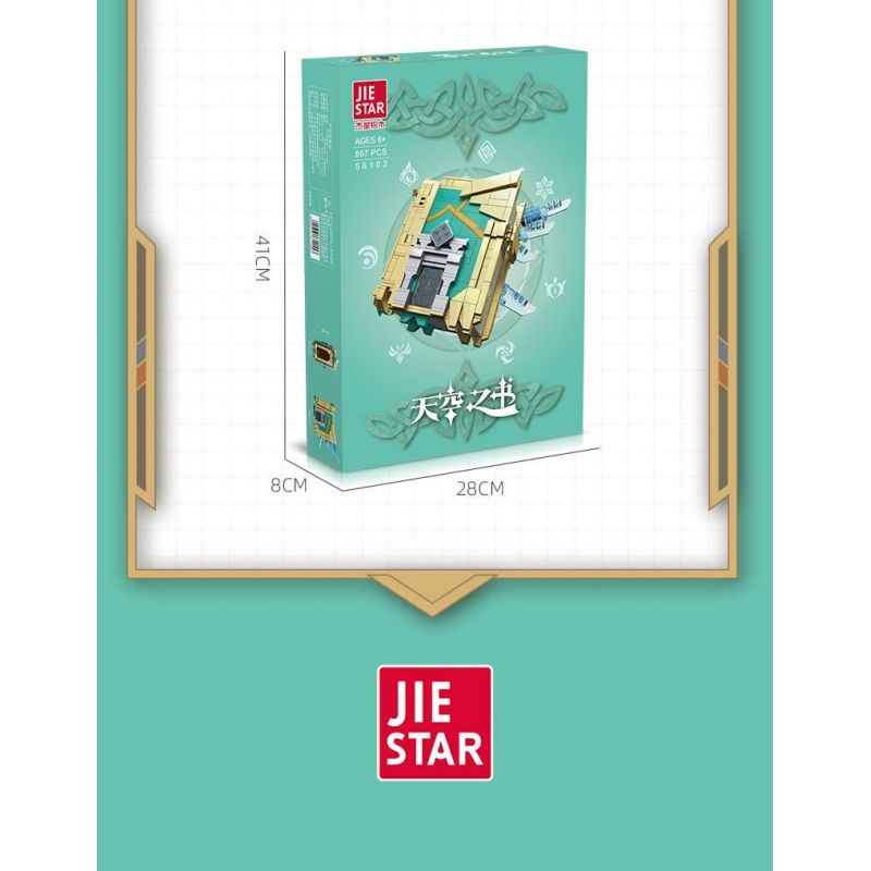 JIESTAR 58102 non  CUỐN SÁCH BẦU TRỜI bộ đồ chơi xếp lắp ráp ghép mô hình Movie & Game Phim Và Trò Chơi 897 khối