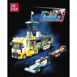 JIESTAR 58103 non  XE DU LỊCH F1 8 TỔ HỢP bộ đồ chơi xếp lắp ráp ghép mô hình Racers FORMULA 1 Đua Tốc Độ 862 khối