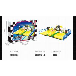 JIESTAR 58103 non  XE DU LỊCH F1 8 TỔ HỢP bộ đồ chơi xếp lắp ráp ghép mô hình Racers FORMULA 1 Đua Tốc Độ 862 khối