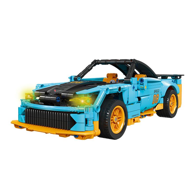 JIESTAR 58096 non Lego XE THỂ THAO CHEVROLET CORVETTE bộ đồ chơi xếp lắp ráp ghép mô hình Racers Đua Tốc Độ 608 khối