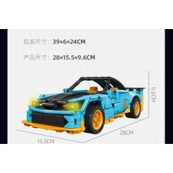 JIESTAR 58096 non  XE THỂ THAO CHEVROLET CORVETTE bộ đồ chơi xếp lắp ráp ghép mô hình Racers Đua Tốc Độ 608 khối