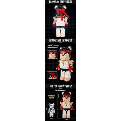 WANGAO 188017 GẤU CƠ KHÍ STREET FIGHTER 400% bộ đồ chơi xếp lắp ráp ghép mô hình