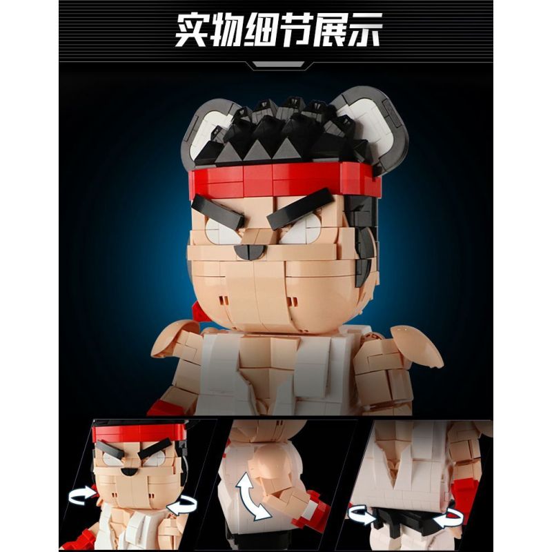 WANGAO 188017 GẤU CƠ KHÍ STREET FIGHTER 400% bộ đồ chơi xếp lắp ráp ghép mô hình