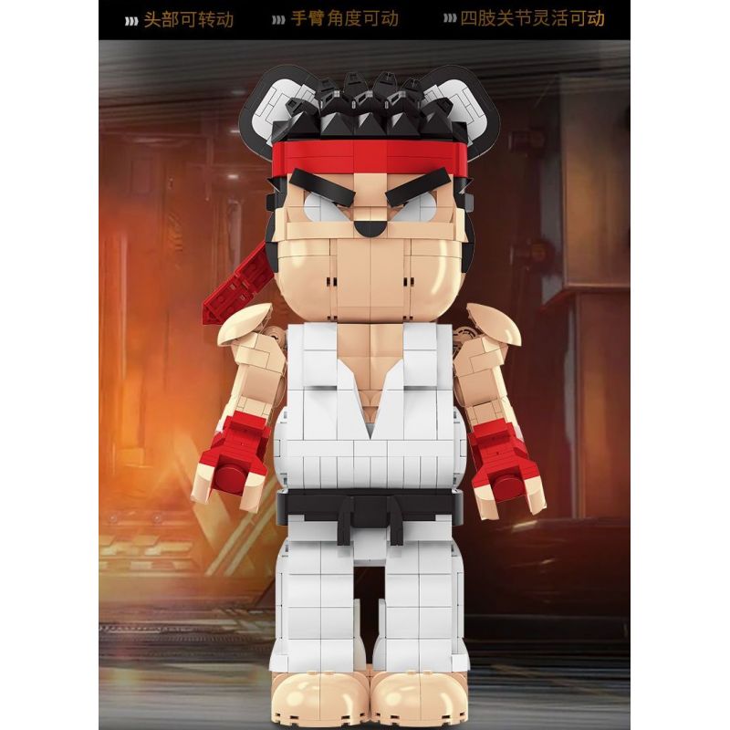 WANGAO 188017 GẤU CƠ KHÍ STREET FIGHTER 400% bộ đồ chơi xếp lắp ráp ghép mô hình