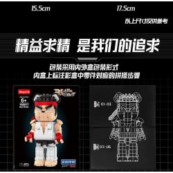 WANGAO 188017 GẤU CƠ KHÍ STREET FIGHTER 400% bộ đồ chơi xếp lắp ráp ghép mô hình