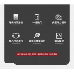 IM.MASTER QIHUI 9828-2 BẬC THẦY MÁY MÓC SIÊU XE DANIU STUNT DRIFT SƠN MÀU ĐỎ TÍA MẠ ĐIỆN tỷ lệ 1:10 bộ đồ chơi xếp lắp ráp ghép mô hình Technic Kỹ Thuật Công Nghệ Cao Mô Hình Phương Tiện 2202 khối