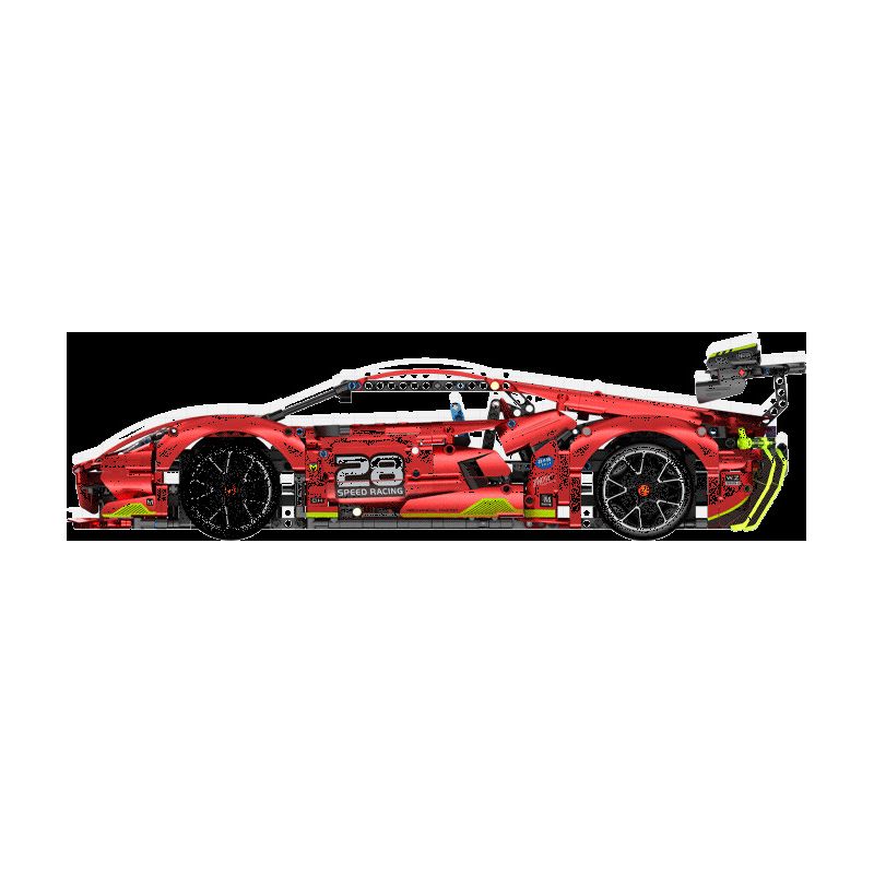 IM.MASTER QIHUI 9828-2 BẬC THẦY MÁY MÓC SIÊU XE DANIU STUNT DRIFT SƠN MÀU ĐỎ TÍA MẠ ĐIỆN tỷ lệ 1:10 bộ đồ chơi xếp lắp ráp ghép mô hình Technic Kỹ Thuật Công Nghệ Cao Mô Hình Phương Tiện 2202 khối