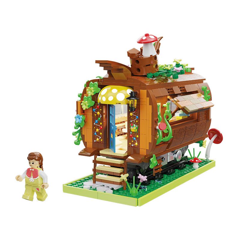 CADA DOUBLEE C66031 66031 non Lego TÀU RỪNG bộ đồ chơi xếp lắp ráp ghép mô hình FOREST TRAIN 748 khối