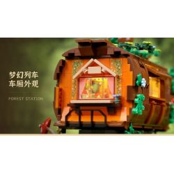 CADA DOUBLEE C66031 66031 TÀU RỪNG bộ đồ chơi xếp lắp ráp ghép mô hình FOREST TRAIN 748 khối