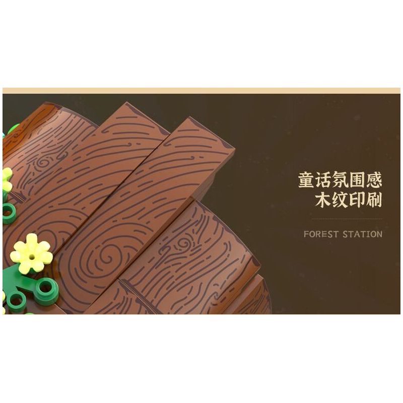 CADA DOUBLEE C66031 66031 TÀU RỪNG bộ đồ chơi xếp lắp ráp ghép mô hình FOREST TRAIN 748 khối