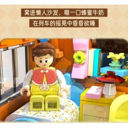 CADA DOUBLEE C66031 66031 TÀU RỪNG bộ đồ chơi xếp lắp ráp ghép mô hình FOREST TRAIN 748 khối