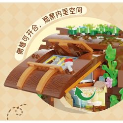 CADA DOUBLEE C66031 66031 TÀU RỪNG bộ đồ chơi xếp lắp ráp ghép mô hình FOREST TRAIN 748 khối