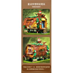 CADA DOUBLEE C66031 66031 TÀU RỪNG bộ đồ chơi xếp lắp ráp ghép mô hình FOREST TRAIN 748 khối