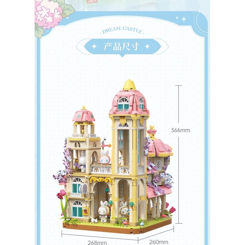 TOP TOY TC2019 2019 KHU RỪNG BÍ MẬT EMMA LÂU ĐÀI TRONG MƠ bộ đồ chơi xếp lắp ráp ghép mô hình 1500 khối