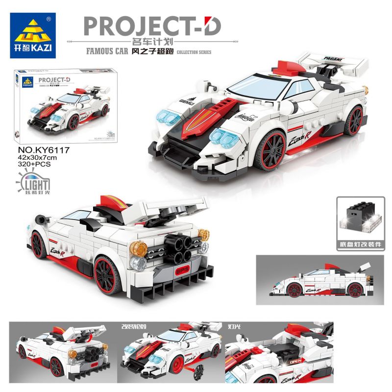 Kazi KY6117 6117 DỰ ÁN Ô TÔ NỔI TIẾNG CON TRAI SIÊU XE GIÓ KÉO LÙI bộ đồ chơi xếp lắp ráp ghép mô hình Speed Champions Racing Cars Đua Xe Công Thức 320 khối
