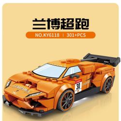 Kazi KY6118 6118 DỰ ÁN XE HƠI NỔI TIẾNG SIÊU MUI TRẦN LAMBO bộ đồ chơi xếp lắp ráp ghép mô hình Speed Champions Racing Cars Đua Xe Công Thức 301 khối