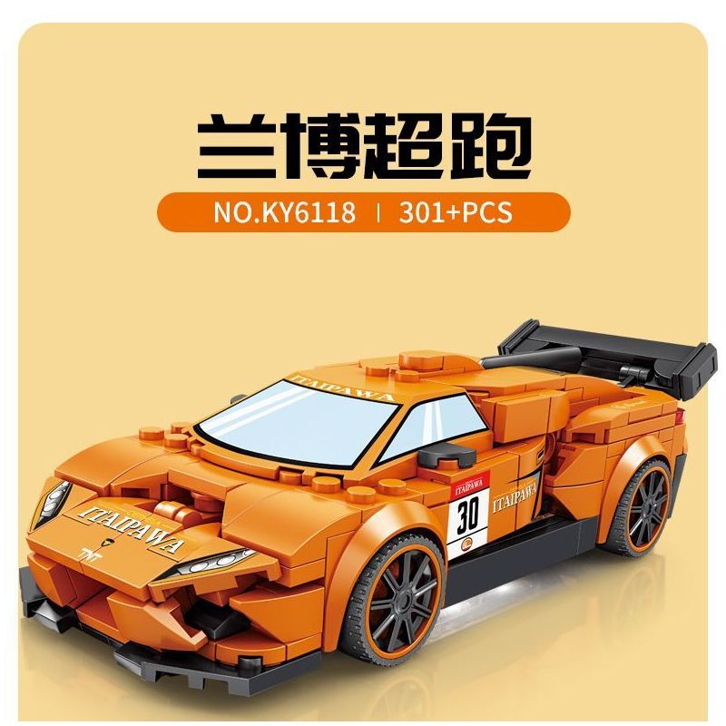 Kazi KY6118 6118 DỰ ÁN XE HƠI NỔI TIẾNG SIÊU MUI TRẦN LAMBO bộ đồ chơi xếp lắp ráp ghép mô hình Speed Champions Racing Cars Đua Xe Công Thức 301 khối