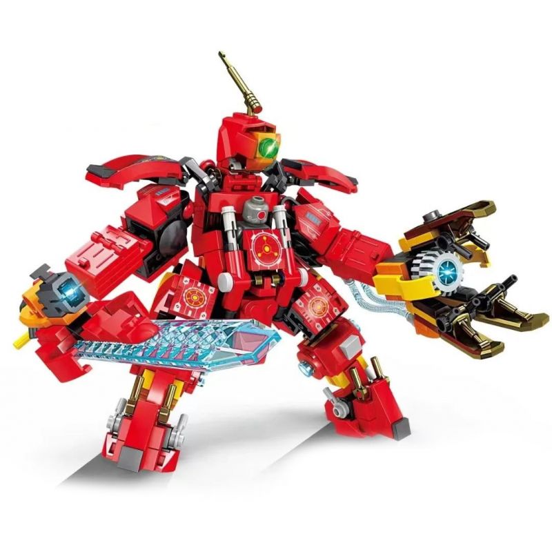 Kazi KY6635 6635 non Lego VŨ TRỤ 3 MECHA LƯỠI SĂN ĐỎ bộ đồ chơi xếp lắp ráp ghép mô hình THIRD UNIVERSE 354 khối