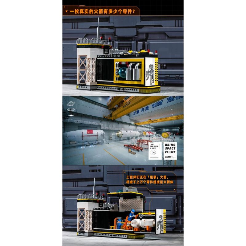 PANTASY 11023 MŨI TÊN XANH·NHÀ MÁY GIẤC MƠ LỬA bộ đồ chơi xếp lắp ráp ghép mô hình City LAND YOUR DREAM IN SPACE Thành Phố 1300 khối