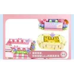 SEMBO 608072 KHU MA THUẬT TUYỆT VỜI CỦA LULU PIG CỬA HÀNG TRÁNG MIỆNG bộ đồ chơi xếp lắp ráp ghép mô hình 561 khối