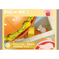 SEMBO 608072 KHU MA THUẬT TUYỆT VỜI CỦA LULU PIG CỬA HÀNG TRÁNG MIỆNG bộ đồ chơi xếp lắp ráp ghép mô hình 561 khối