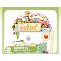 SEMBO 608072 KHU MA THUẬT TUYỆT VỜI CỦA LULU PIG CỬA HÀNG TRÁNG MIỆNG bộ đồ chơi xếp lắp ráp ghép mô hình 561 khối