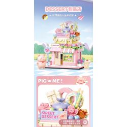 SEMBO 608074 KHU MA THUẬT TUYỆT VỜI CỦA LULU PIG CỬA HÀNG RAU CHAY bộ đồ chơi xếp lắp ráp ghép mô hình 519 khối