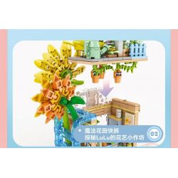 SEMBO 608074 KHU MA THUẬT TUYỆT VỜI CỦA LULU PIG CỬA HÀNG RAU CHAY bộ đồ chơi xếp lắp ráp ghép mô hình 519 khối