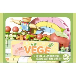 SEMBO 608075 KHU MA THUẬT TUYỆT VỜI CỦA LULU PIG CỬA HÀNG HOA bộ đồ chơi xếp lắp ráp ghép mô hình 564 khối