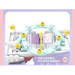 SEMBO 608071 KHU MA THUẬT TUYỆT VỜI CỦA LULU PIG HIỆU SÁCH BÓI TOÁN bộ đồ chơi xếp lắp ráp ghép mô hình 883 khối