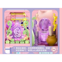 SEMBO 608071 KHU MA THUẬT TUYỆT VỜI CỦA LULU PIG HIỆU SÁCH BÓI TOÁN bộ đồ chơi xếp lắp ráp ghép mô hình 883 khối