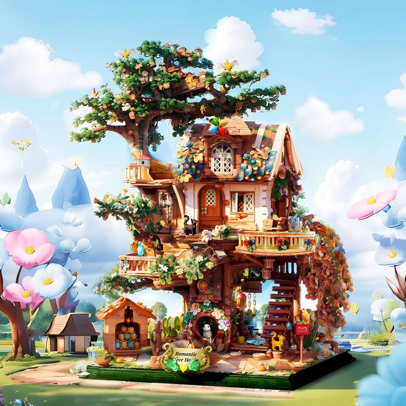 ZHEGAO 612010 NHÀ TRÊN CÂY bộ đồ chơi xếp lắp ráp ghép mô hình Creator TREEHOUSE Sáng Tạo 3196 khối ZHEGAO 612010 NHÀ TRÊN CÂY bộ đồ chơi xếp lắp ráp ghép mô hình Creator TREEHOUSE Sáng Tạo 3196 khối