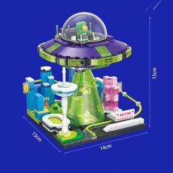 ZHEGAO HT1008 1008 TÀU CON THOI GIỮA CÁC VÌ SAO ĐĨA BAY bộ đồ chơi xếp lắp ráp ghép mô hình INTERSTELLAR TRAVEL FLYING SAUCER