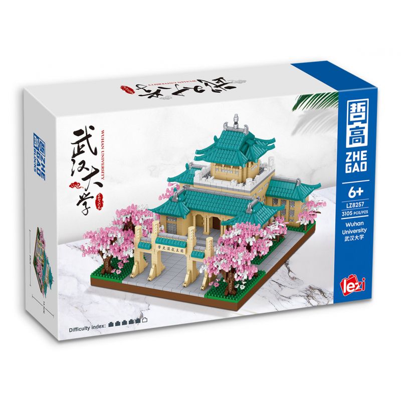 ZHEGAO LZ8257 8257 non Lego ĐẠI HỌC VŨ HÁN bộ đồ chơi xếp lắp ráp ghép mô hình Creator Sáng Tạo 3105 khối