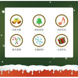 JAKI JK5128 5128 HỘP NHẠC QUAY TAY HÌNH NGÔI NHÀ TRÊN CÂY GIÁNG SINH ELF bộ đồ chơi xếp lắp ráp ghép mô hình Creator Sáng Tạo