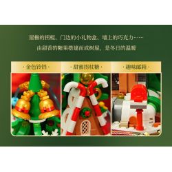 JAKI JK5128 5128 HỘP NHẠC QUAY TAY HÌNH NGÔI NHÀ TRÊN CÂY GIÁNG SINH ELF bộ đồ chơi xếp lắp ráp ghép mô hình Creator Sáng Tạo