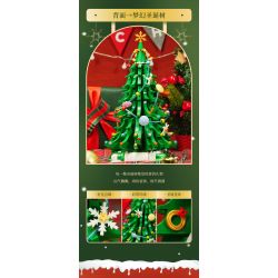 JAKI JK5128 5128 HỘP NHẠC QUAY TAY HÌNH NGÔI NHÀ TRÊN CÂY GIÁNG SINH ELF bộ đồ chơi xếp lắp ráp ghép mô hình Creator Sáng Tạo