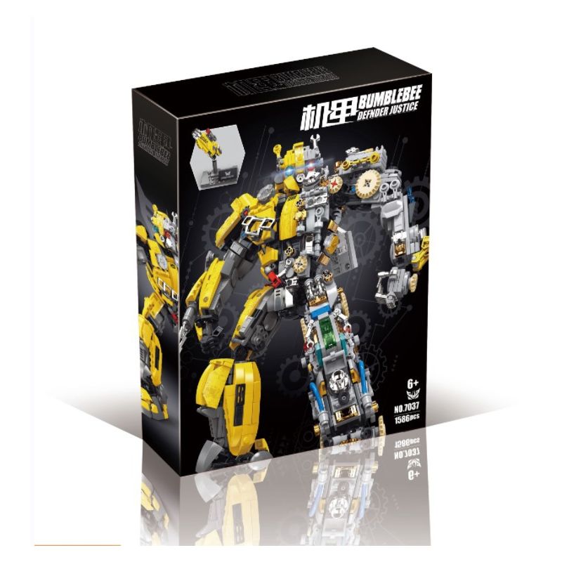 LW 7037 non  MECHA BUMBLEBEE bộ đồ chơi xếp lắp ráp ghép mô hình Movie & Game DEFNDER JUSTICE Phim Và Trò Chơi 1586 khối