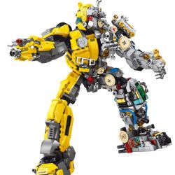 LW 7037 non  MECHA BUMBLEBEE bộ đồ chơi xếp lắp ráp ghép mô hình Movie & Game DEFNDER JUSTICE Phim Và Trò Chơi 1586 khối
