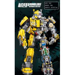 LW 7037 non  MECHA BUMBLEBEE bộ đồ chơi xếp lắp ráp ghép mô hình Movie & Game DEFNDER JUSTICE Phim Và Trò Chơi 1586 khối