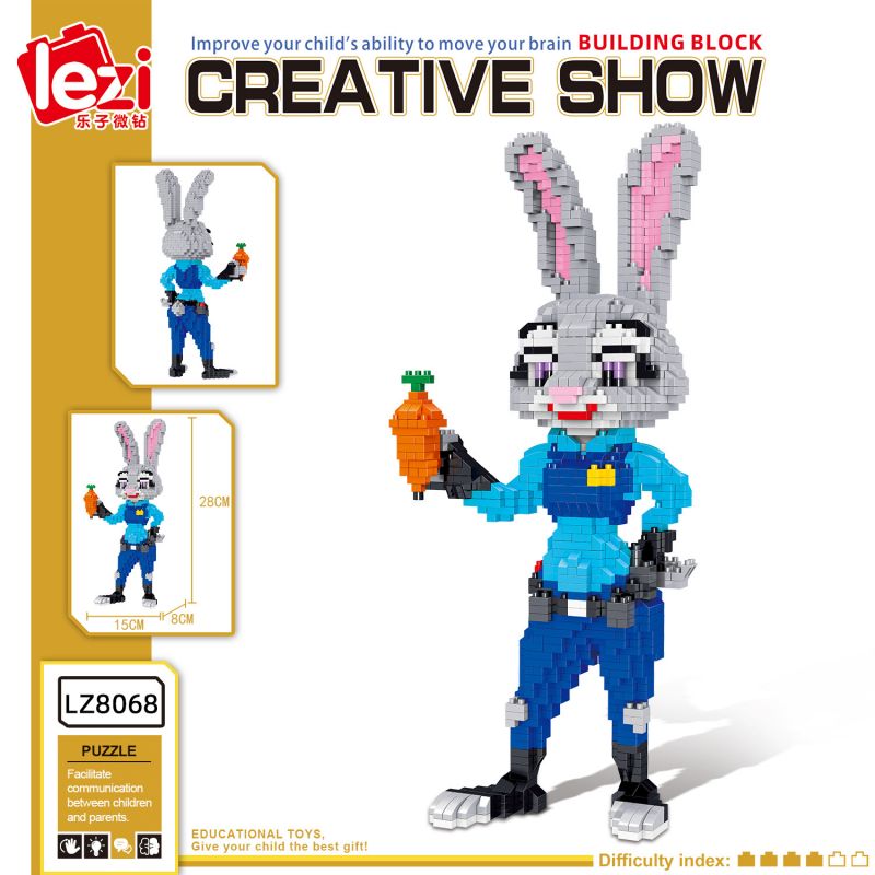 LEZI LN8068 8068 non  JUDY bộ đồ chơi xếp lắp ráp ghép mô hình Movie & Game Phim Và Trò Chơi 1463 khối