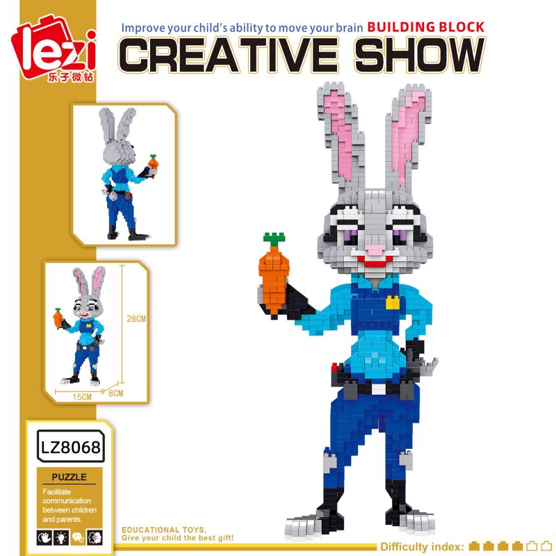 LEZI LN8068 8068 non  JUDY bộ đồ chơi xếp lắp ráp ghép mô hình Movie & Game Phim Và Trò Chơi 1463 khối
