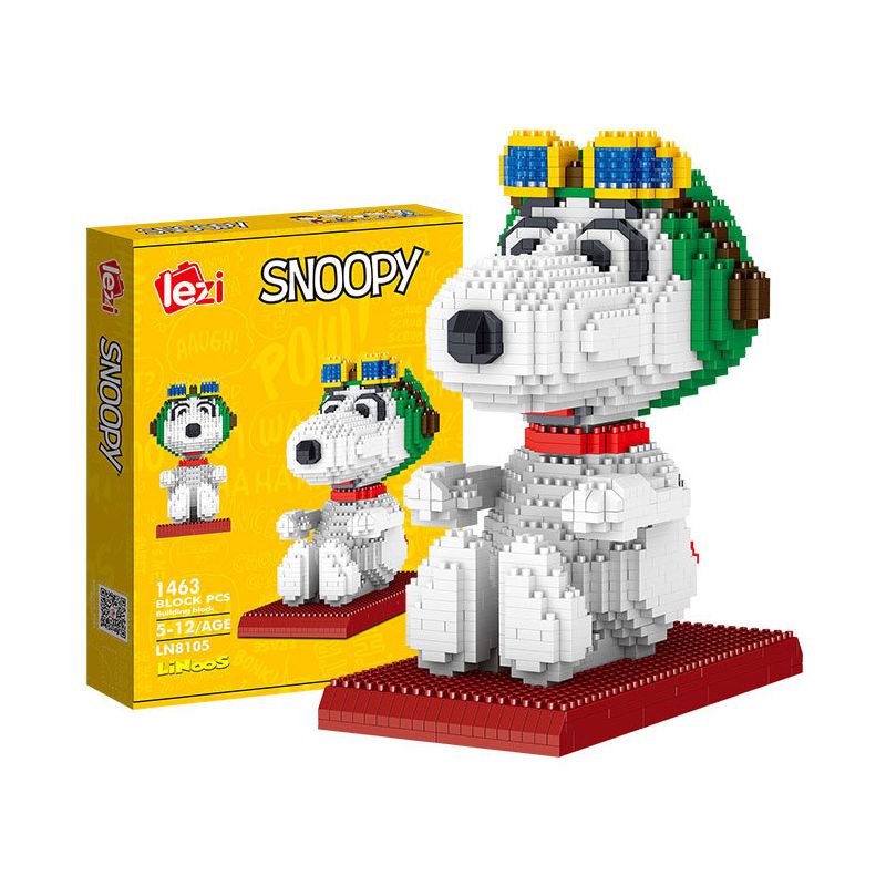 LEZI LN8105 8105 non Lego THÍ ĐIỂM RÌNH MÒ bộ đồ chơi xếp lắp ráp ghép mô hình Movie & Game SNOOPY Phim Và Trò Chơi 1463 khối