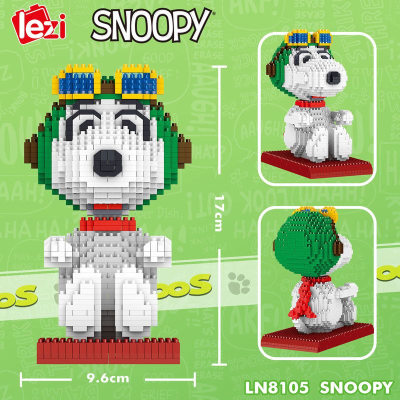 LEZI LN8105 8105 non  THÍ ĐIỂM RÌNH MÒ bộ đồ chơi xếp lắp ráp ghép mô hình Movie & Game SNOOPY Phim Và Trò Chơi 1463 khối